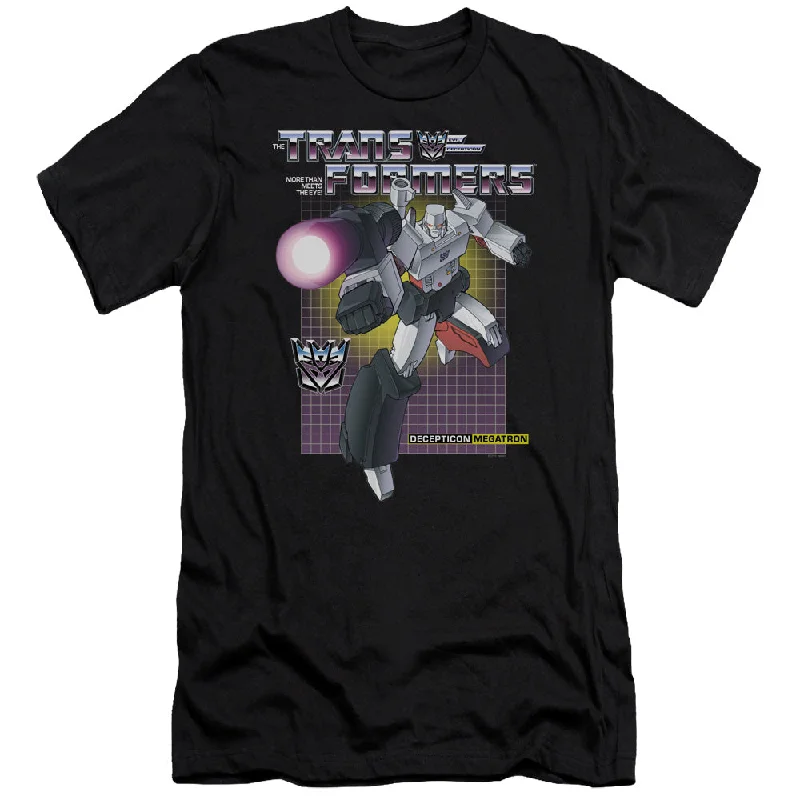 Price Reduction Transformers Premium Canvas T-Shirt Megatron Black Tee