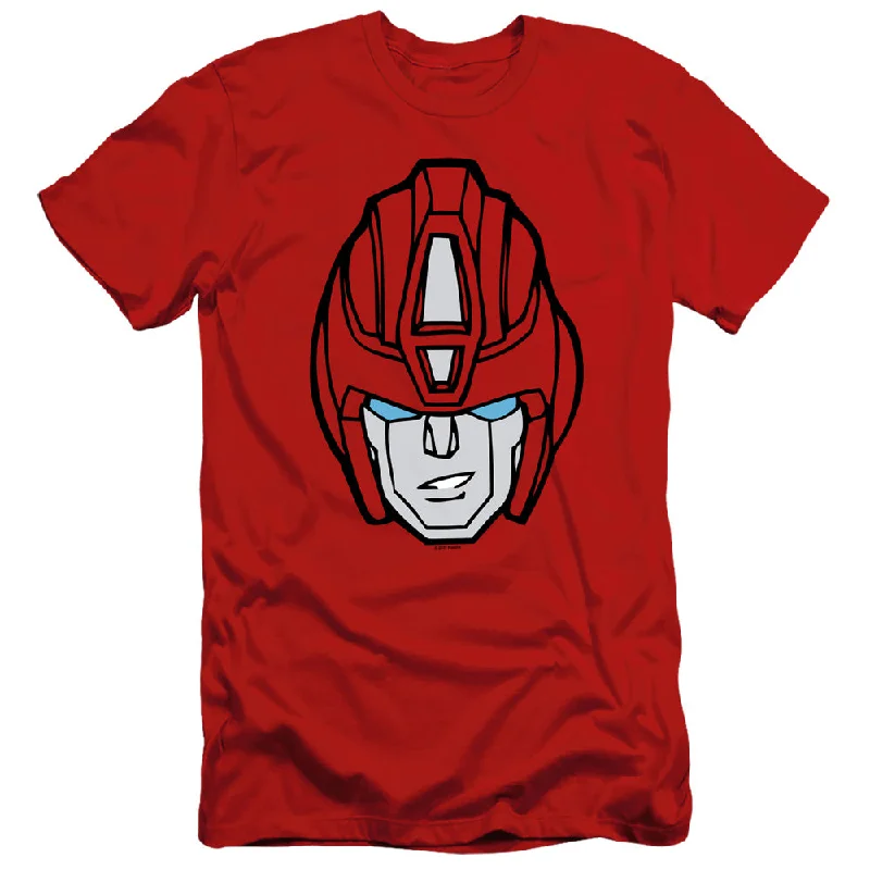 Markdowns Transformers Slim Fit T-Shirt Hot Rod Face Red Tee