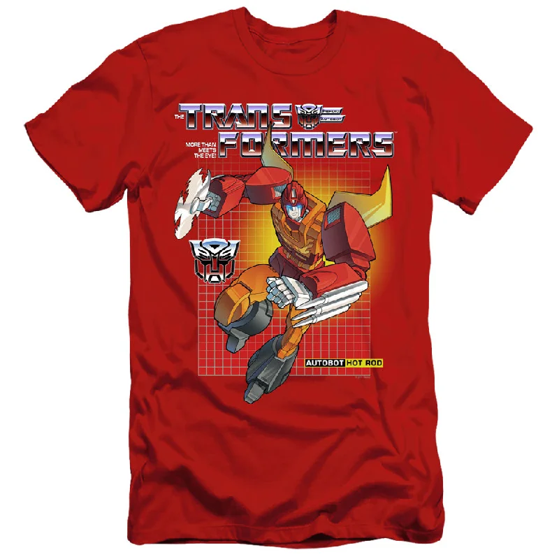 Buy Now Transformers Slim Fit T-Shirt Hot Rod Red Tee