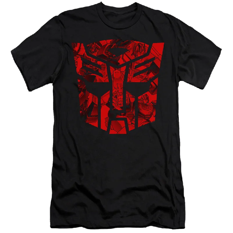 Limited Availability Transformers Slim Fit T-Shirt Imprinted Autobot Logo Black Tee