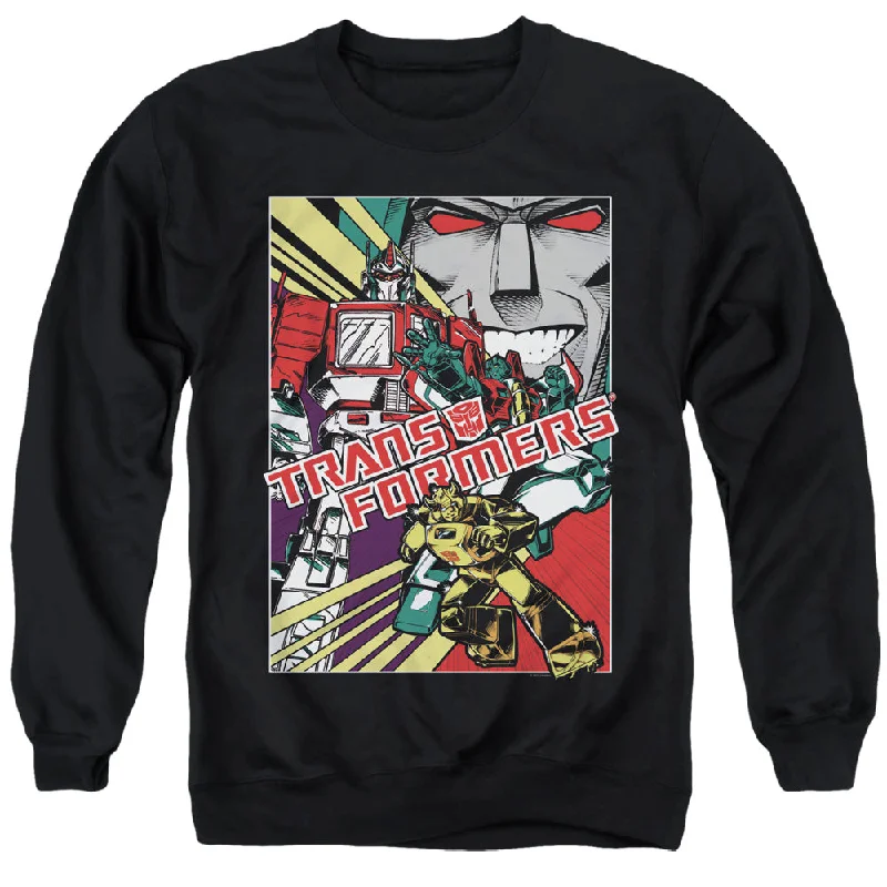 Friends and Family Sale Transformers Sweatshirt Comic Poster Black Pullover
