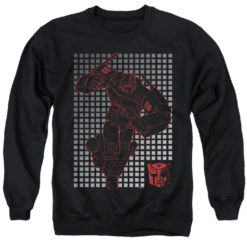 Best Seller Transformers Sweatshirt Optimus Prime Grid Black Pullover