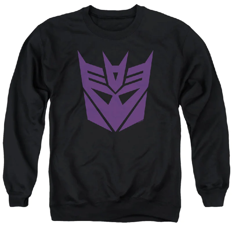 Can't Miss Transformers Sweatshirt Purple Decepticon Logo Black Pullover