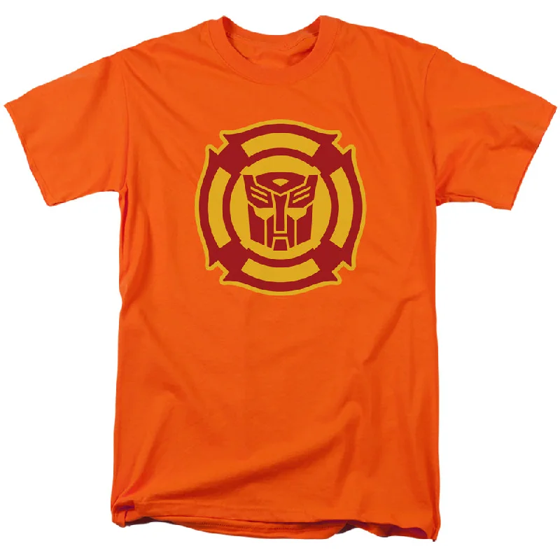 Grand Opening Sale Transformers T-Shirt Rescue Bots Logo Orange Tee
