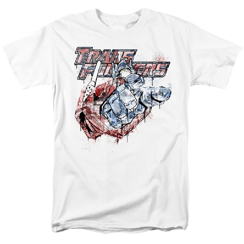 Amazing Deals Transformers T-Shirt Spray Paint White Tee