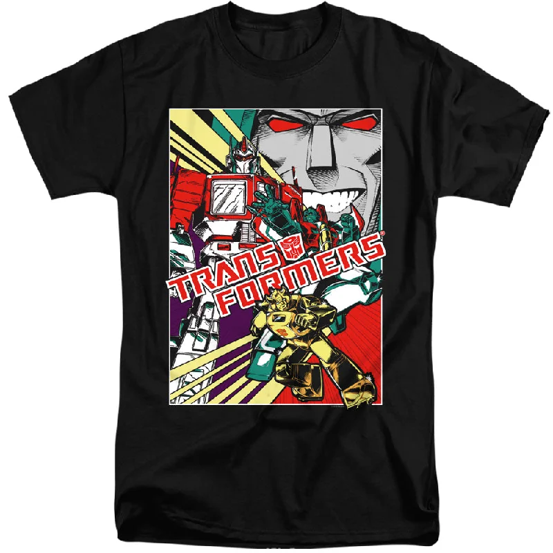 Midnight Sale Transformers Tall T-Shirt Comic Poster Black Tee