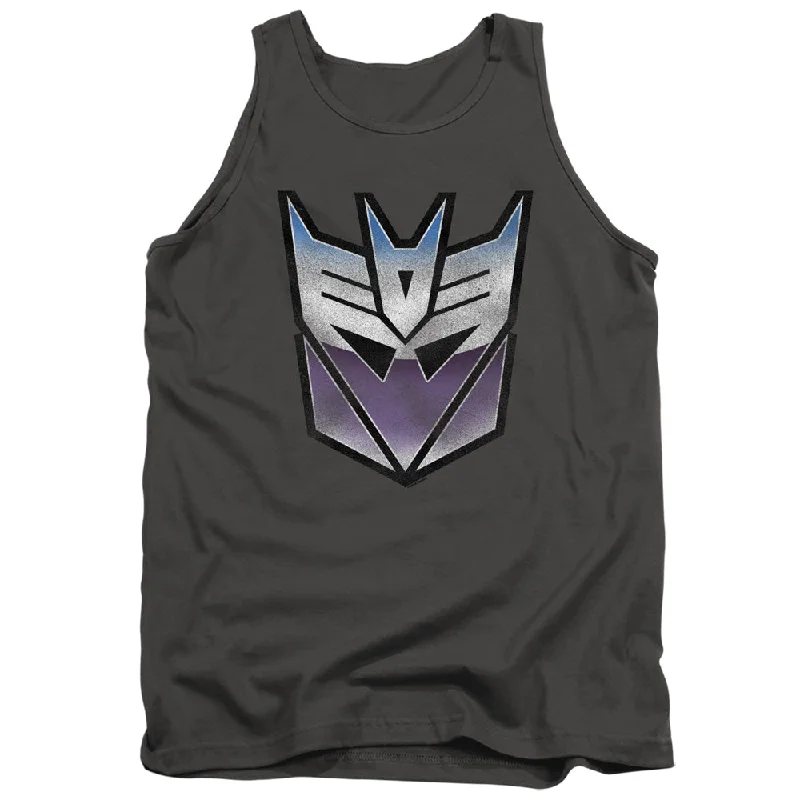 Year-End Sale Transformers Tanktop Blue and Purple Decepticon Charcoal Tank
