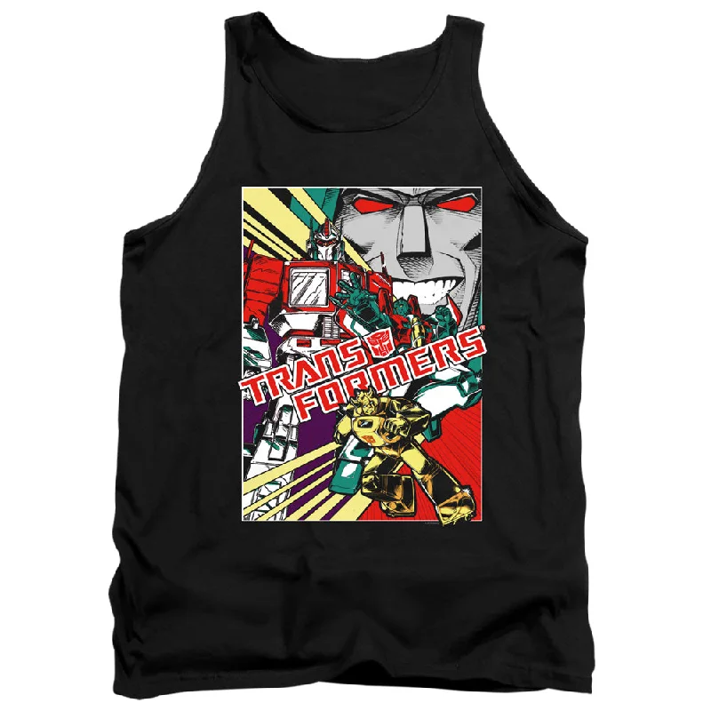 Closeout Sale Transformers Tanktop Comic Poster Black Tank