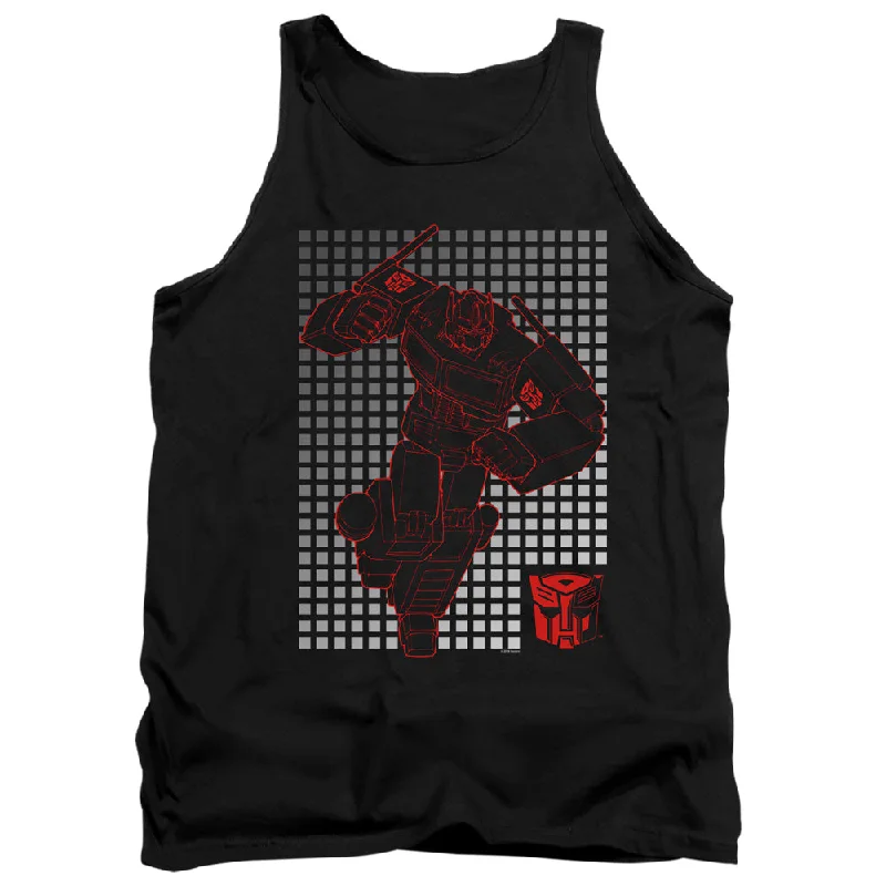 Anniversary Sale Transformers Tanktop Optimus Prime Grid Black Tank