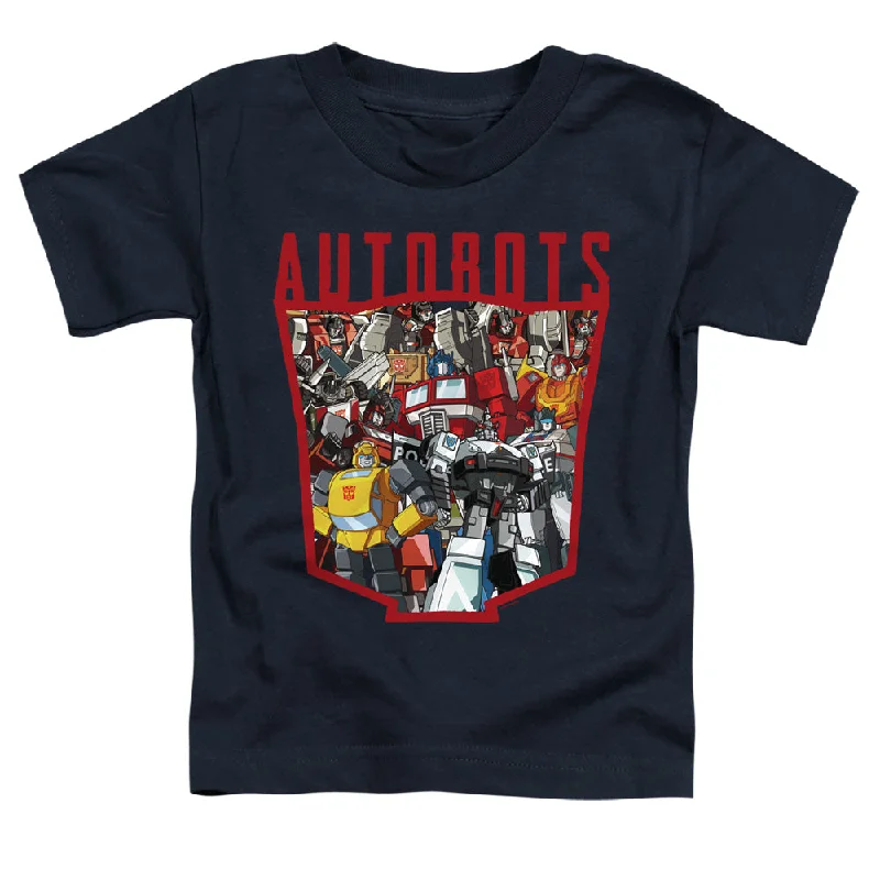 Limited Edition Transformers Toddler T-Shirt Autobots Collage Navy Tee