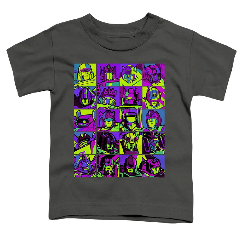 Closeout Transformers Toddler T-Shirt Character Faces Charcoal Tee