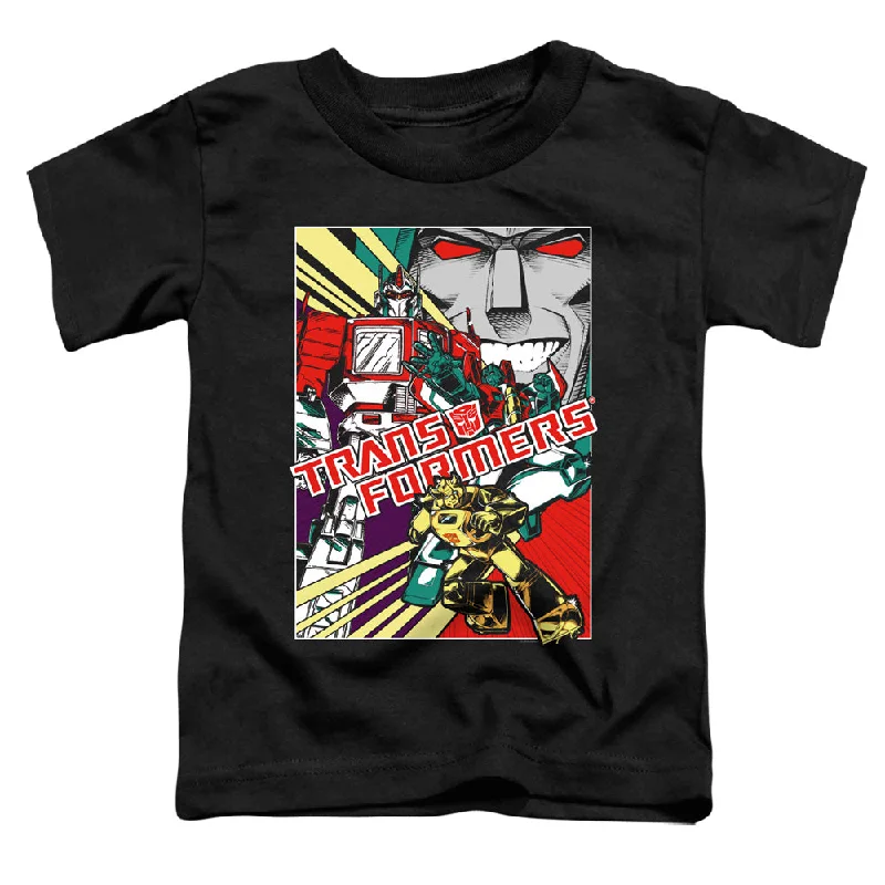 Price Meltdown Transformers Toddler T-Shirt Comic Poster Black Tee
