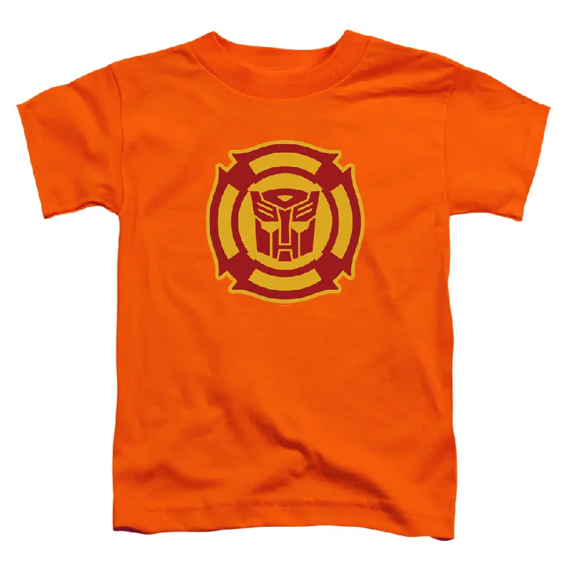 Instant Savings Transformers Toddler T-Shirt Rescue Bots Logo Orange Tee