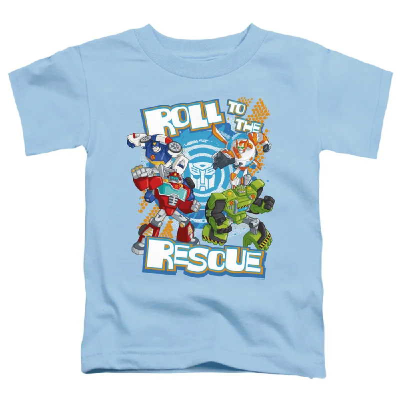 Mega Deal Transformers Toddler T-Shirt Roll to the Rescue Light Blue Tee