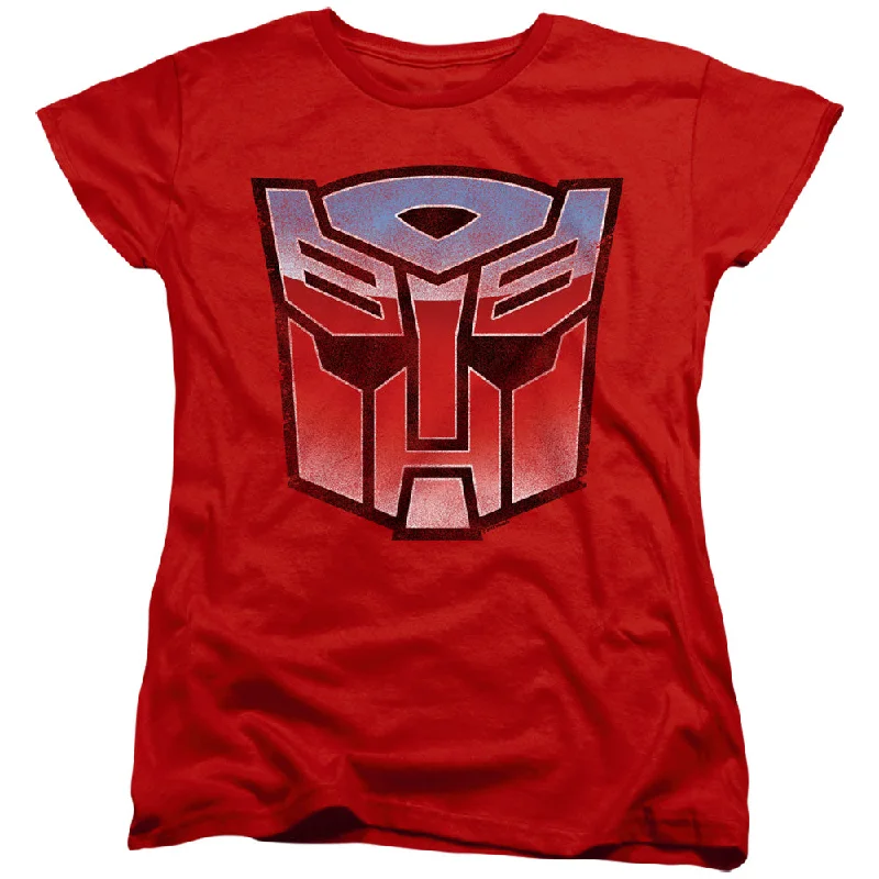 Reduced Prices Transformers Womens T-Shirt Blue and Red Autobot Logo Red Tee