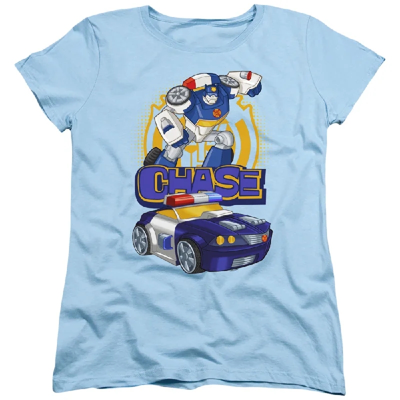 Limited Stock Transformers Womens T-Shirt Chase Light Blue Tee
