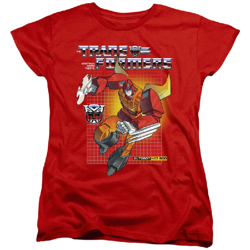 Don't Wait Transformers Womens T-Shirt Hot Rod Red Tee
