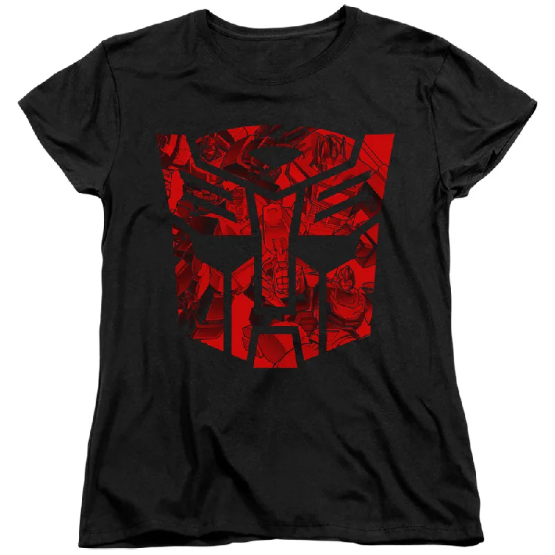 Final Markdown Transformers Womens T-Shirt Imprinted Autobot Logo Black Tee