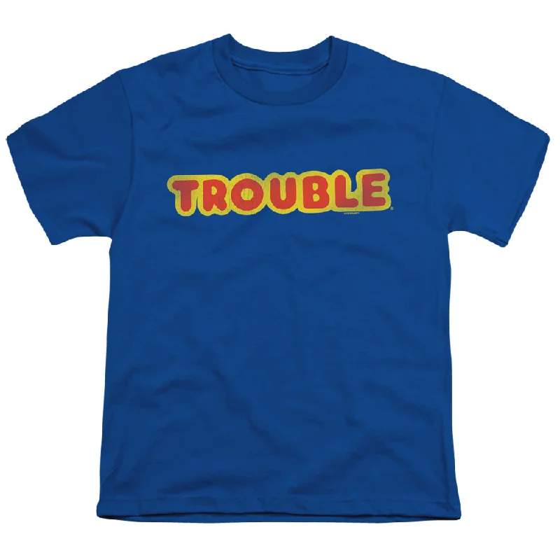 Savings Galore Trouble Kids T-Shirt Vintage Logo Royal Tee