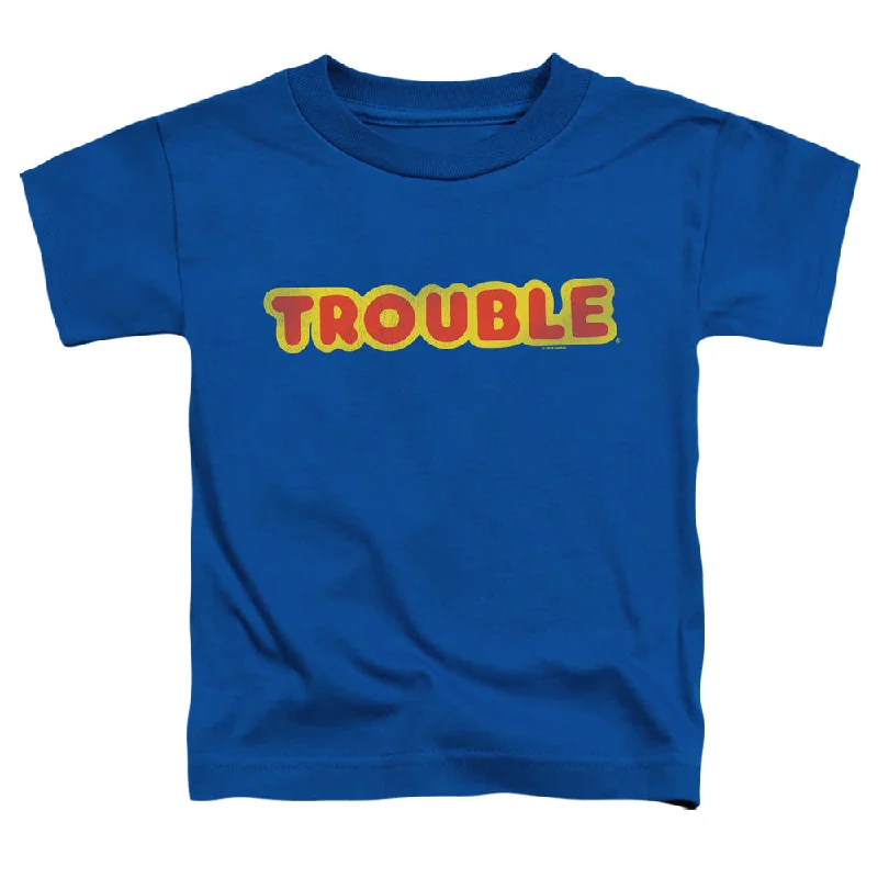 Online Only Trouble Toddler T-Shirt Vintage Logo Royal Tee