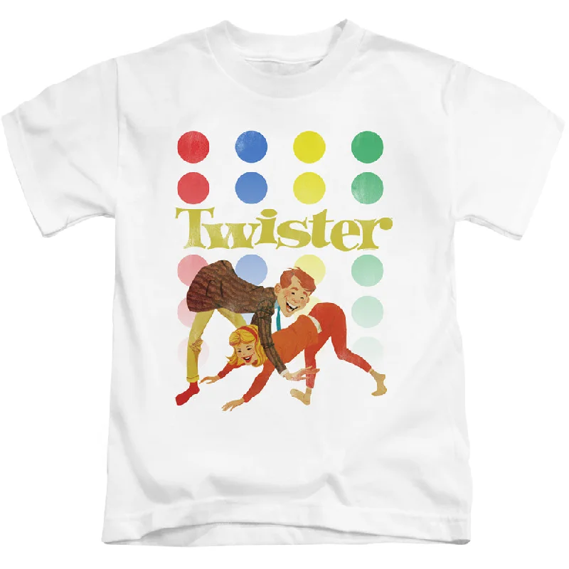 Take Advantage Twister Boys T-Shirt Old School White Tee