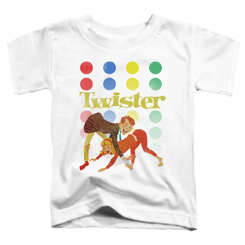 Now or Never Twister Toddler T-Shirt Old School White Tee