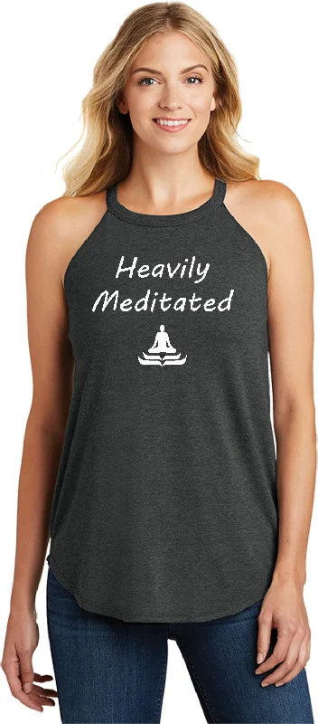 Price Fest Womens Yoga Tank Top Heavily Meditated Triblend Rocker Tanktop