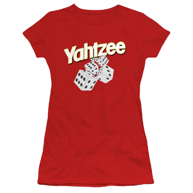 Blowout Deals Yahtzee Juniors T-Shirt Dice Red Tee