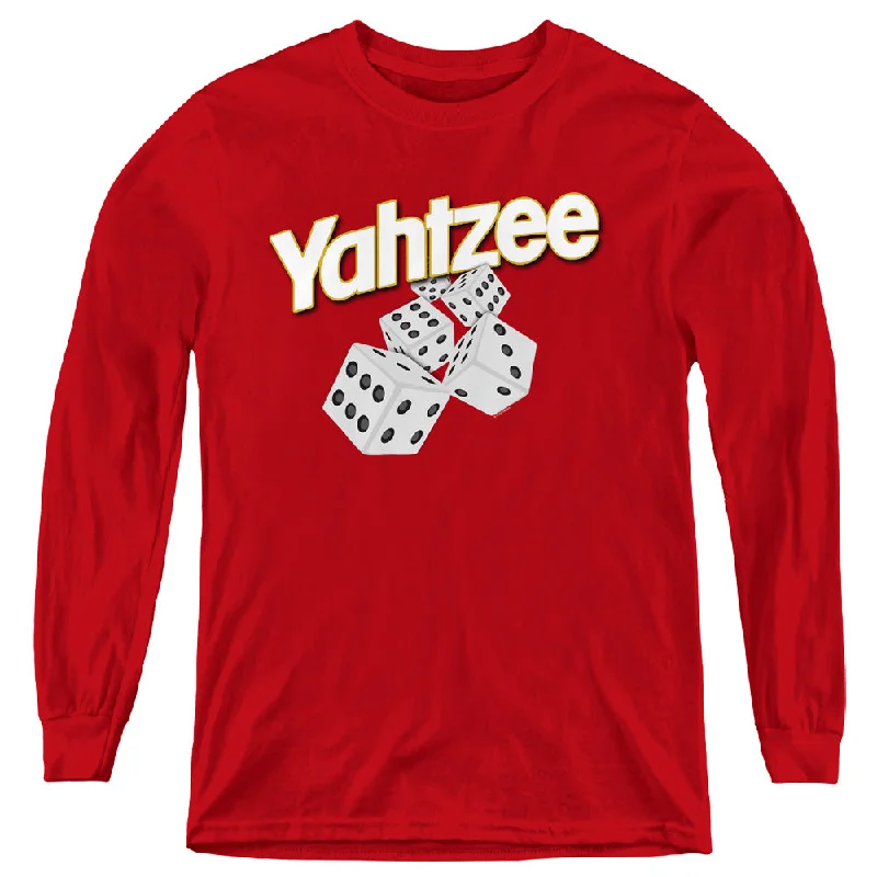Deal of the Week Yahtzee Kids Long Sleeve Shirt Dice Red Tee