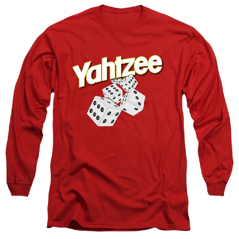 Act Now Yahtzee Long Sleeve T-Shirt Dice Red Tee
