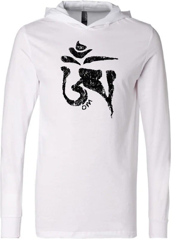 Blowout Sale Yoga Lightweight Hoodie Black Tibetan Om
