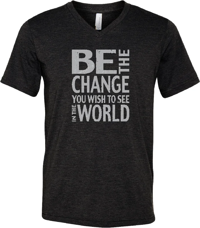 Early Access Yoga T-shirt Be The Change Lightweight Triblend V-neck