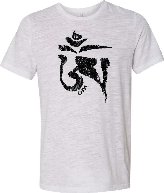 Price Blitz Yoga T-shirt Black Tibetan Om Burnout Tee