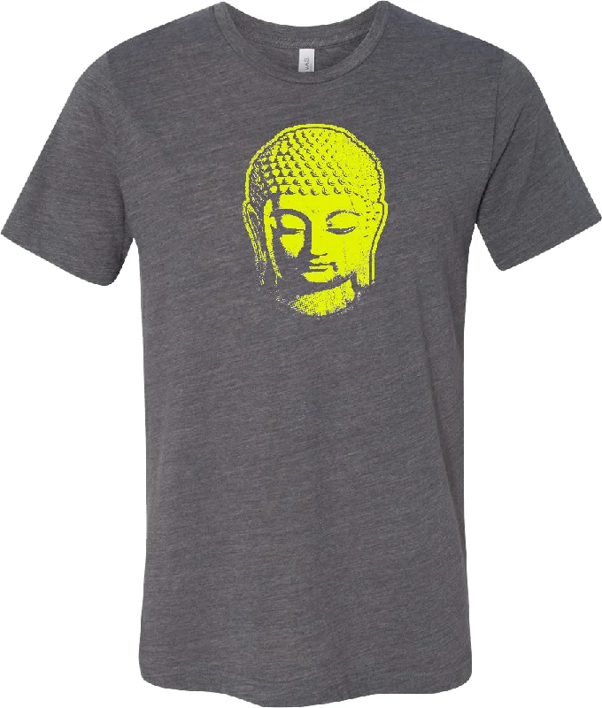 Steals and Deals Yoga T-shirt Neon Yellow Buddha Burnout Tee