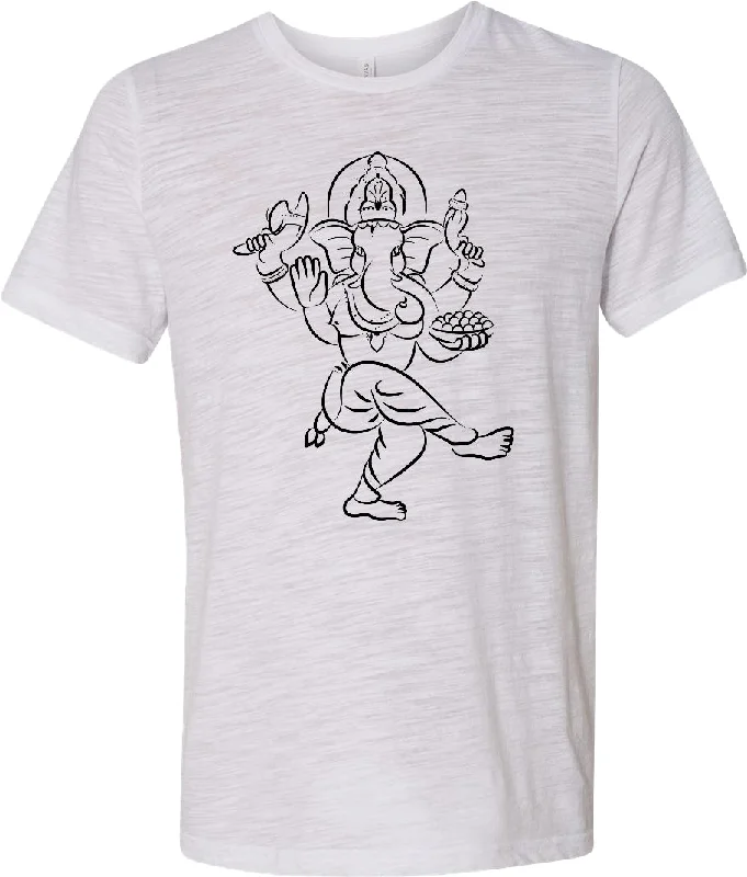 Exclusive Access Yoga T-shirt Sketch Ganesha Black Print Burnout Tee